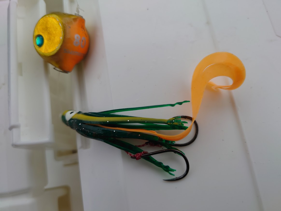 マゴチ釣りで使用したタコベイト仕掛けの写真