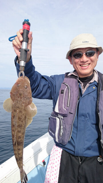 マゴチの釣果写真（タイラバで釣れた実釣）