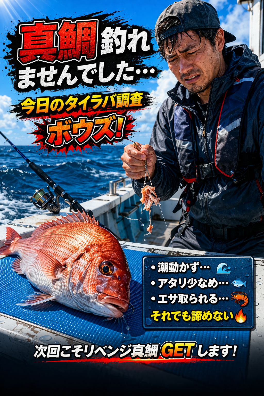 真鯛が釣れない理由 タイラバで釣れない原因